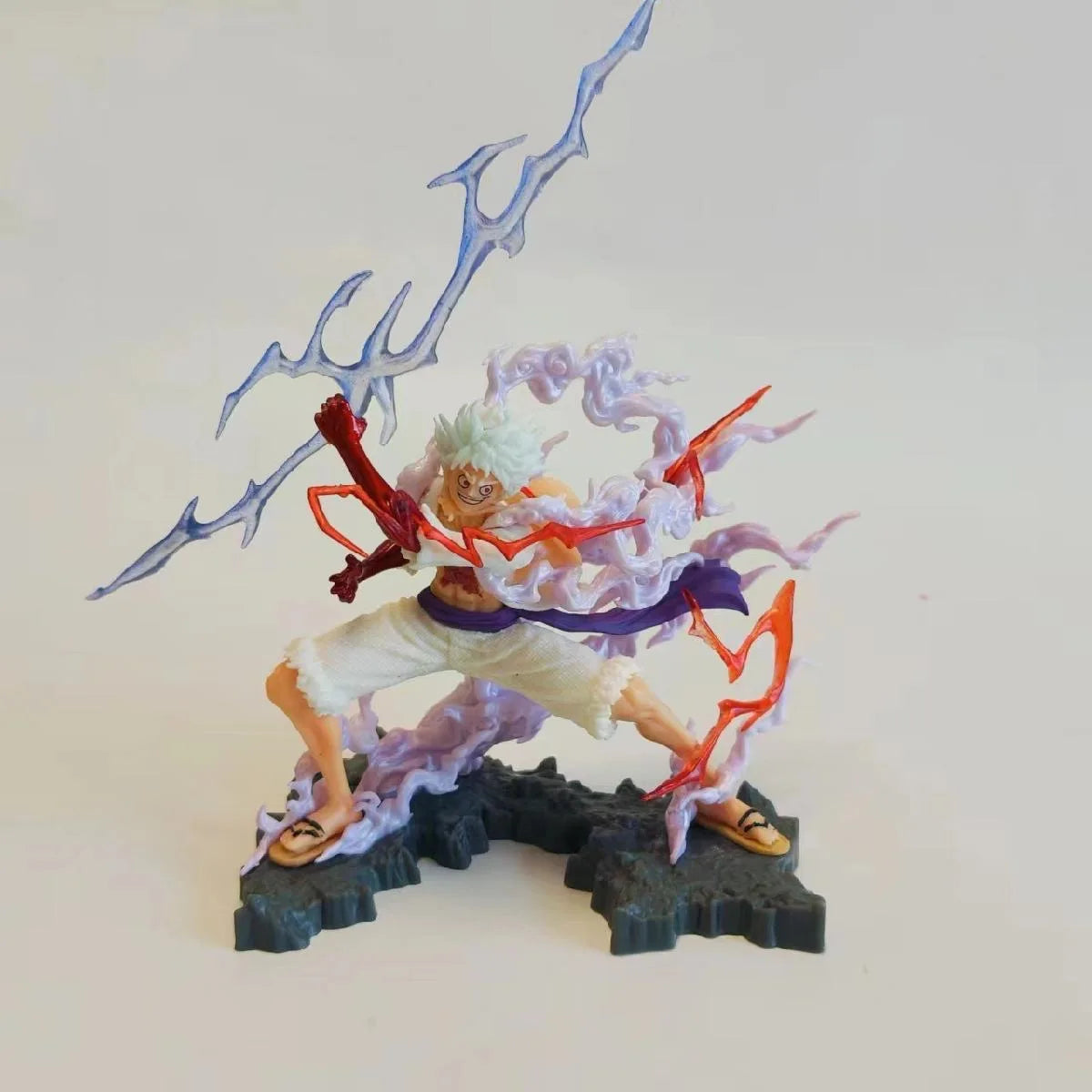 12cm/4.7in One Piece Anime Wink Studio Small Thunderbolt Nika Luffy Figures Pvc Statue Desktop Ornamen Collection  Statue Model