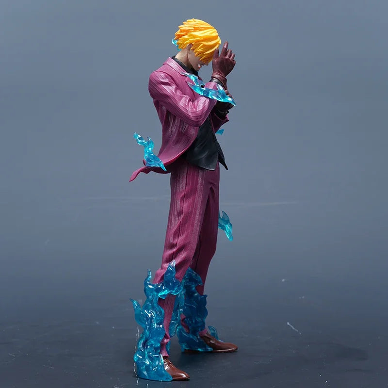 24cm One Piece Figure Sanji Anime Figures VinSmoke Sanji Figurine Devil Foot Statue Pvc Model Collection Decor Toy Birthday Gift