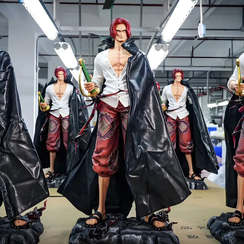 Anime Jt Statue 70cm One Piece Red Hair Shanks Four Emperors Large Gk Model Action Figures Pvc Toys Collectibles Ornaments Gifts