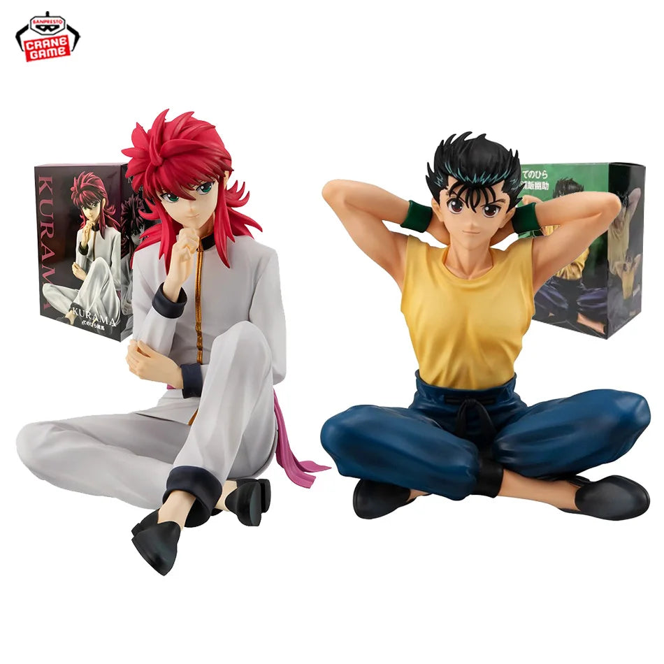 8cm YuYu Hakusho Figure Palm Size Yusuke Urameshi Anime Shuichi Minamino/Youko Kurama Action Figure Collectible Model Doll Toys
