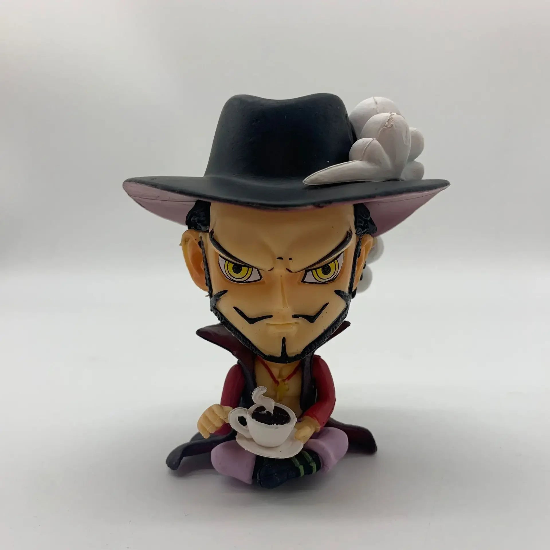 8-10cm Anime Figure One Piece Monkey D Luffy Roronoa Zoro Kawaii Toys Q-Version Figural Nendoroid Car Decoration PVC Model Gift
