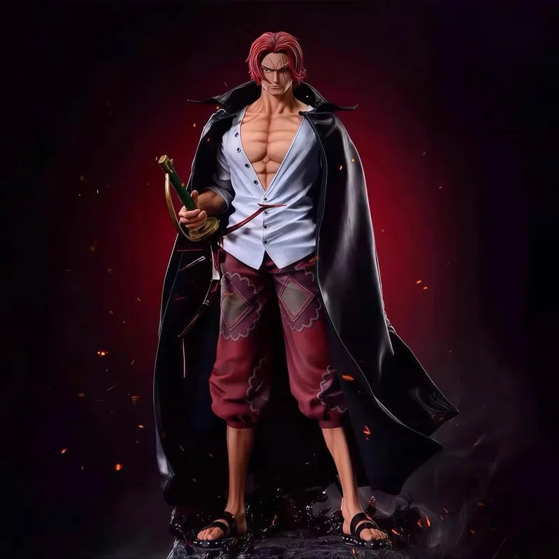 Anime Jt Statue 70cm One Piece Red Hair Shanks Four Emperors Large Gk Model Action Figures Pvc Toys Collectibles Ornaments Gifts