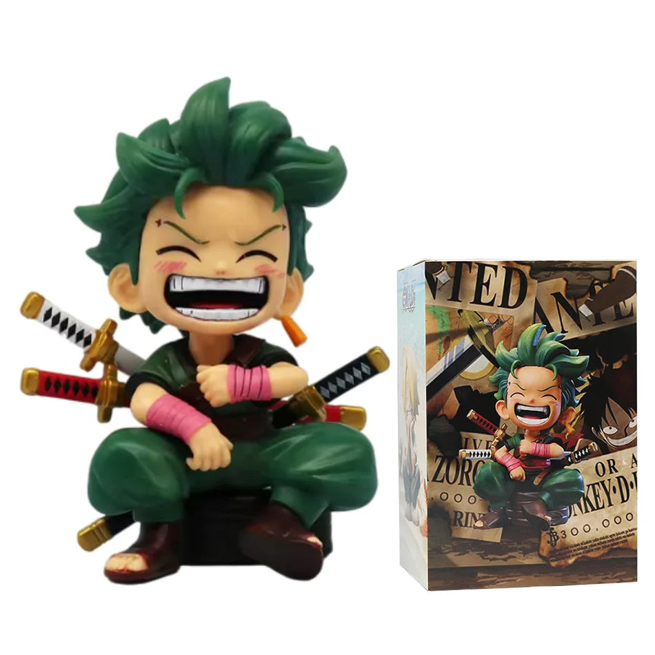 Anime One Piece Monkey D. Luffy Roronoa Zoro Sanji Portgas·D· Ace Yamato Q Version Anime Figural Pvc Model SurpriseToy Xmas Gift