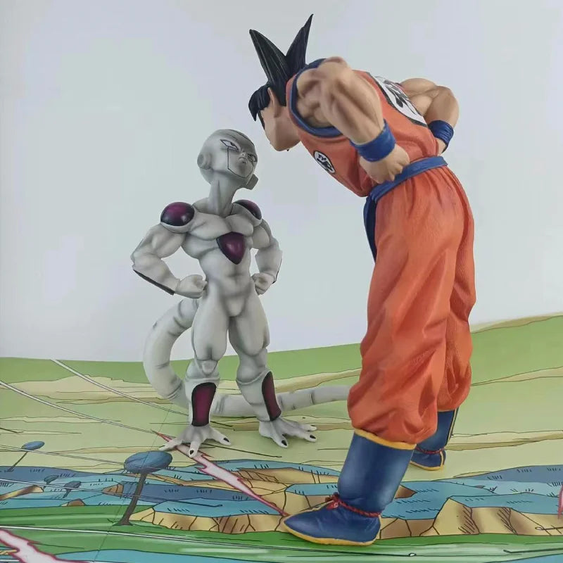 Anime Dragon Ball Z  Frieza Vs Son Goku Figurine 24CM GK Pvc Action Figures Statue Collection Model Toy Gifts