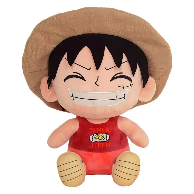 70cm Large Size Plush Toy Anime Integrated Plush Toy Cartoon Cute Straw Hat Luffy Soft Plush Cloth Doll Pillow Boy and Girl Gift