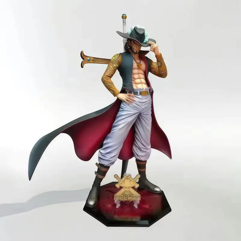 30cm Gk Dracule Mihawk Model Oka Shichibukai One Piece Anime Desktop Ornament Statue Pvc Doll Toy Boy Collectibles Birthday Gift