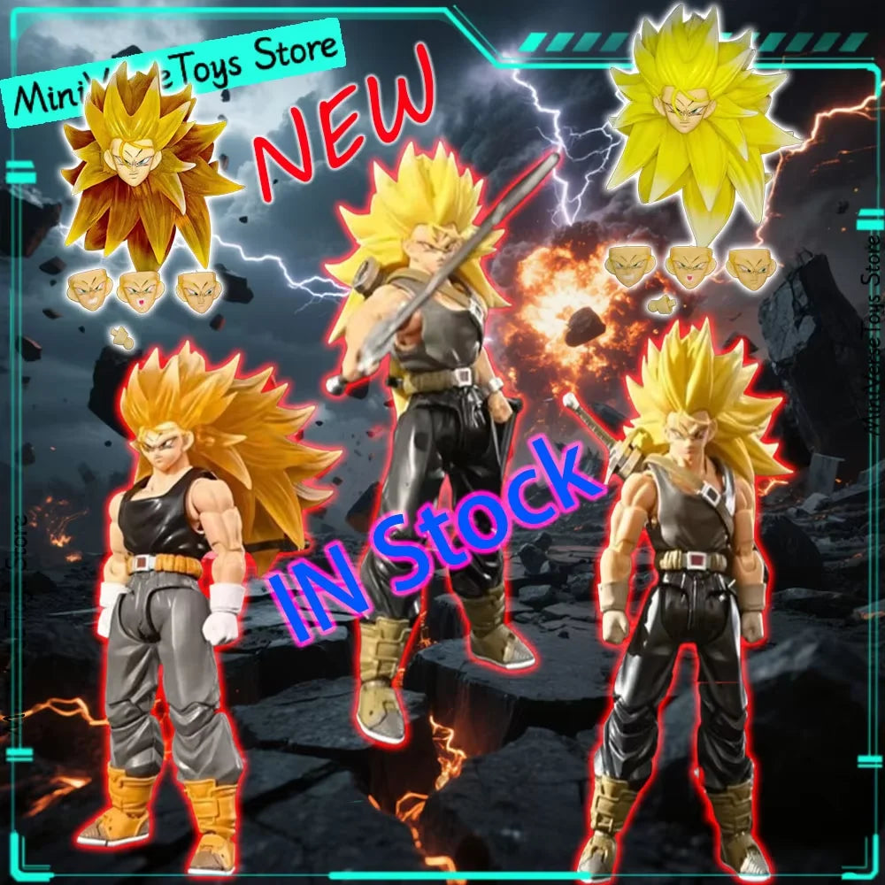 IN STOCK Toys SSS Studio Dragon Dbz S.H.F Figuarts SHF Dragon Son Trunks Ssj3 Super Saiyan 3 Anime Action Figure Toy Model Gifts