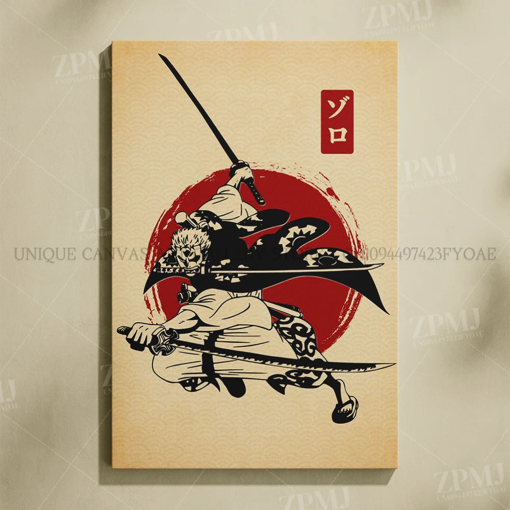 Anime One Piece Home Decoration Canvas Painting Pictures Monkey D. Luffy Figures Wall Art Prints Poster For Living Room No Frame