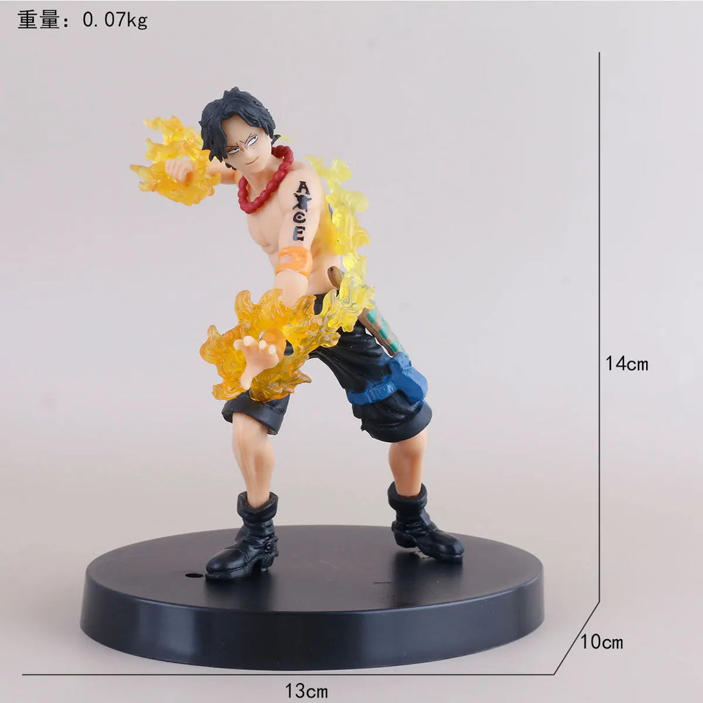 New One Piece Anime Figure Fire Fist Luffy Ace Sanji Battle Model Dolls PVC sabo Action Figurine Zoro Ghost Three-Knife Toys