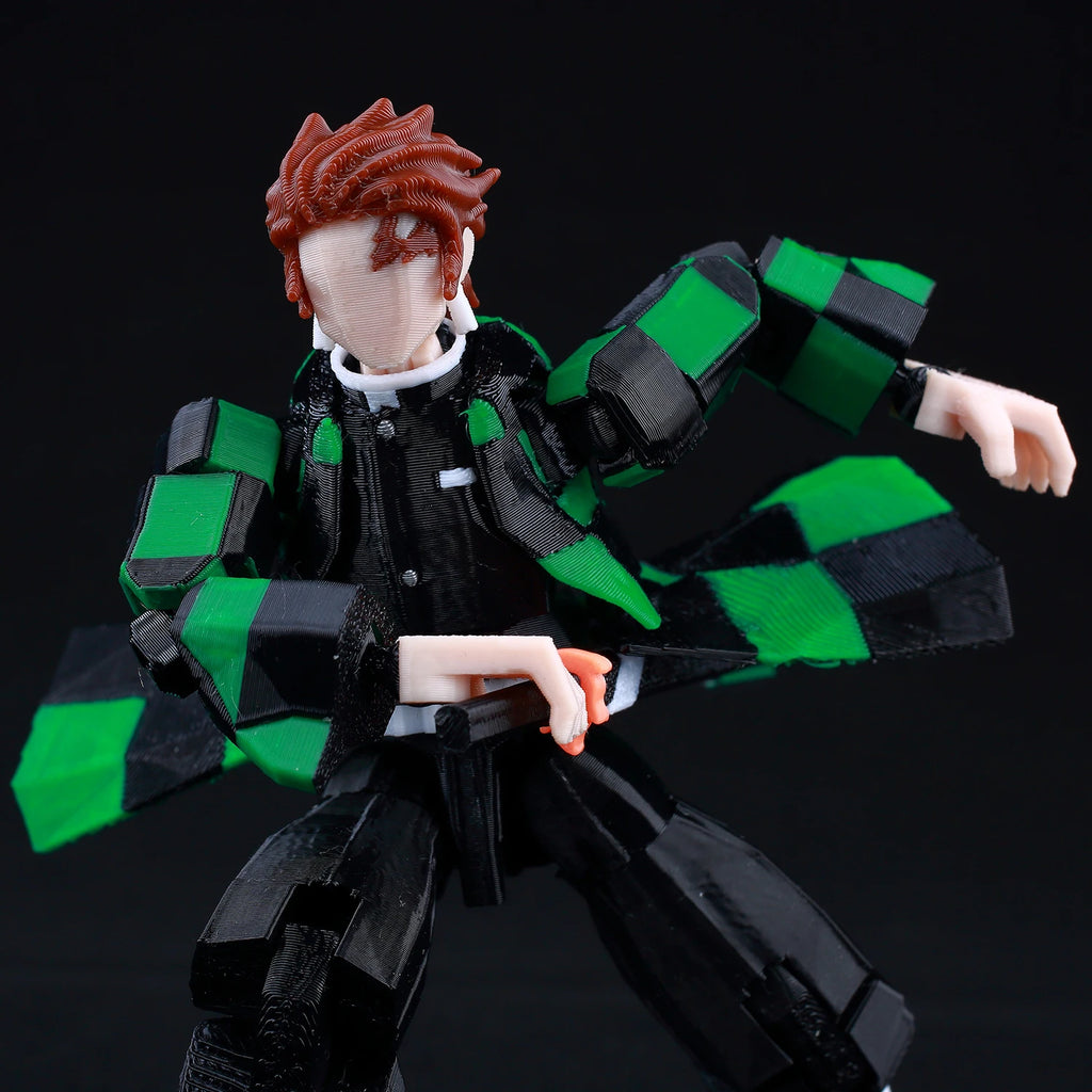 9L 3D Printed Tanjiro Kamado Demon Slayer Lucky T13 Dummy 13 Movable Shapeshift Action Figures Mannequin Toys for Anime Fans