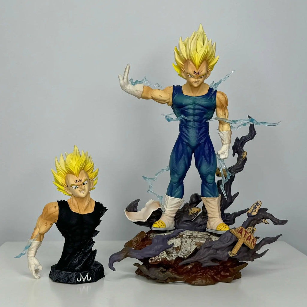 18cm/7in Anime Dragon Ball Z Majin Vegeta Figure Replace Head Pvc Action Figures Vegeta Figurine Gk Statue Collection Model Toys