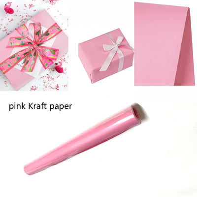 Pink kraft paper wrapping paper rolls are classic kraft paper gift wrappers for Mother's Day, weddings, Valentine's Day, Christm