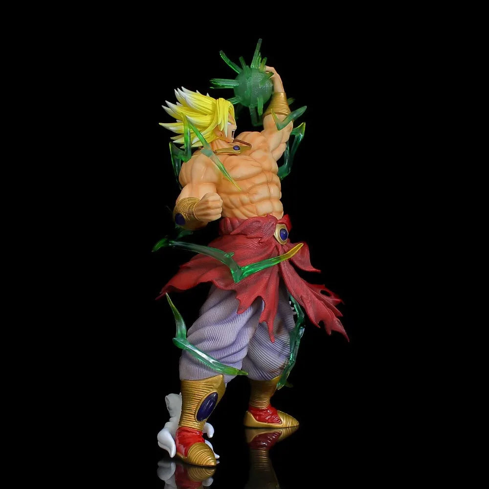 Dragon Ball Super Saiyan Broly GK Action Figure 42cm PVC Light Up Static Statue Replaceable Head Anime Collectible Model Gift