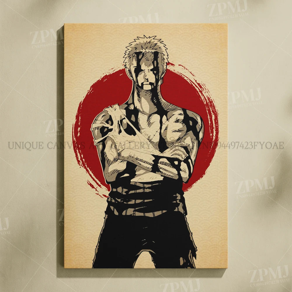 Anime One Piece Home Decoration Canvas Painting Pictures Monkey D. Luffy Figures Wall Art Prints Poster For Living Room No Frame