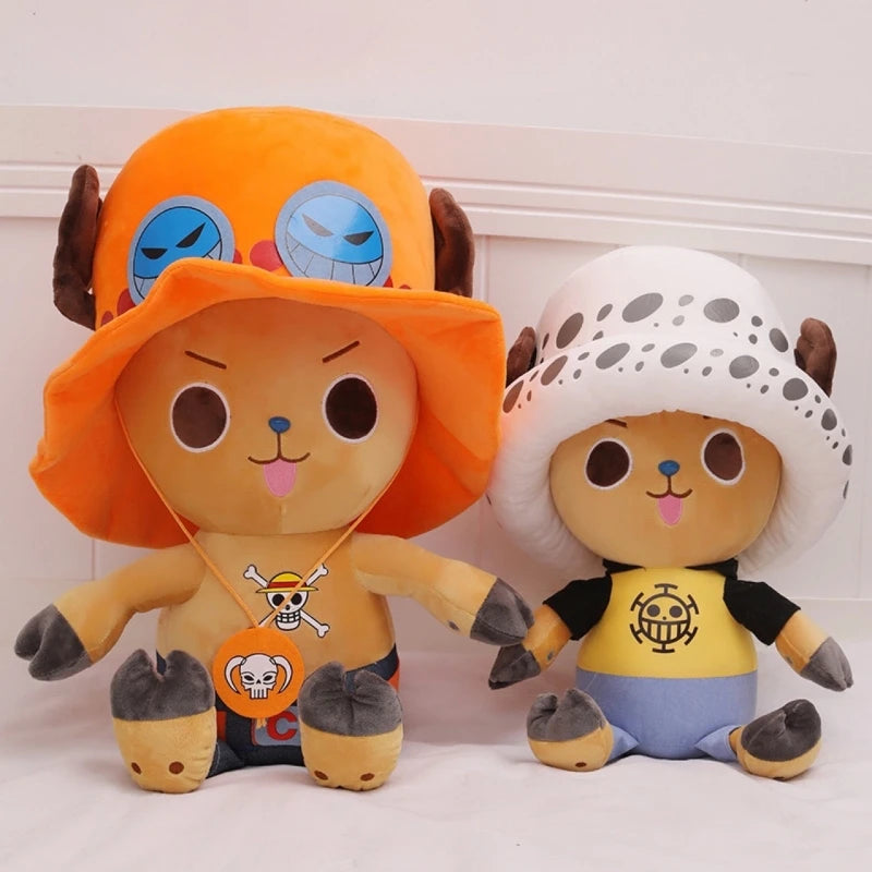 60cm Anime ONE PIECE Plush Toy Cartoon Tony Tony Chopper Cosplay Ace Law Luffy Plushies Soft Stuffed Doll Big Size Pillow Gift
