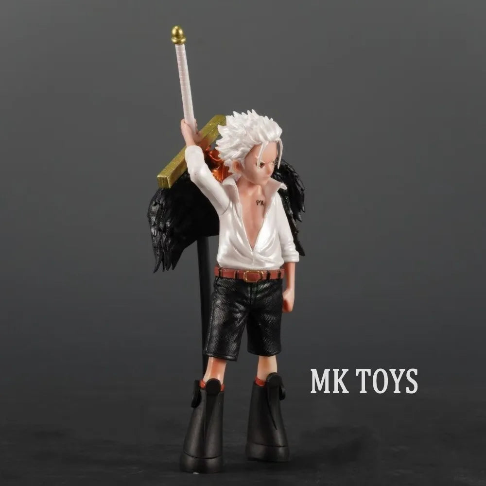16cm Anime One Piece Figure Seraphim Dracule Mihawk Action Figures Pvc Statue Desktop Ornamen Collection Model Toys Gifts