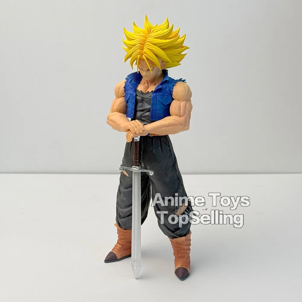 25cm/9.84in Anime Dragon Ball Z Trunks Figure Future Trunks Action Figures MPVC Statue Collection Model Toys for Children Gifts