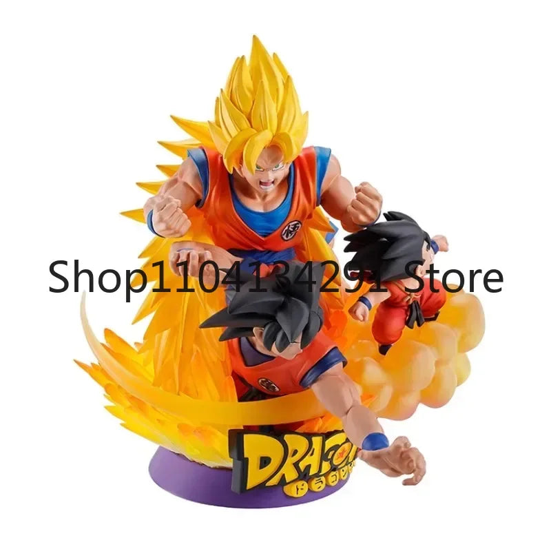 Original Dragon Ball Anime DX Son Goku Super Saiyan Action Figure Toy Model Collectible Handheld Figure Birthday Gift