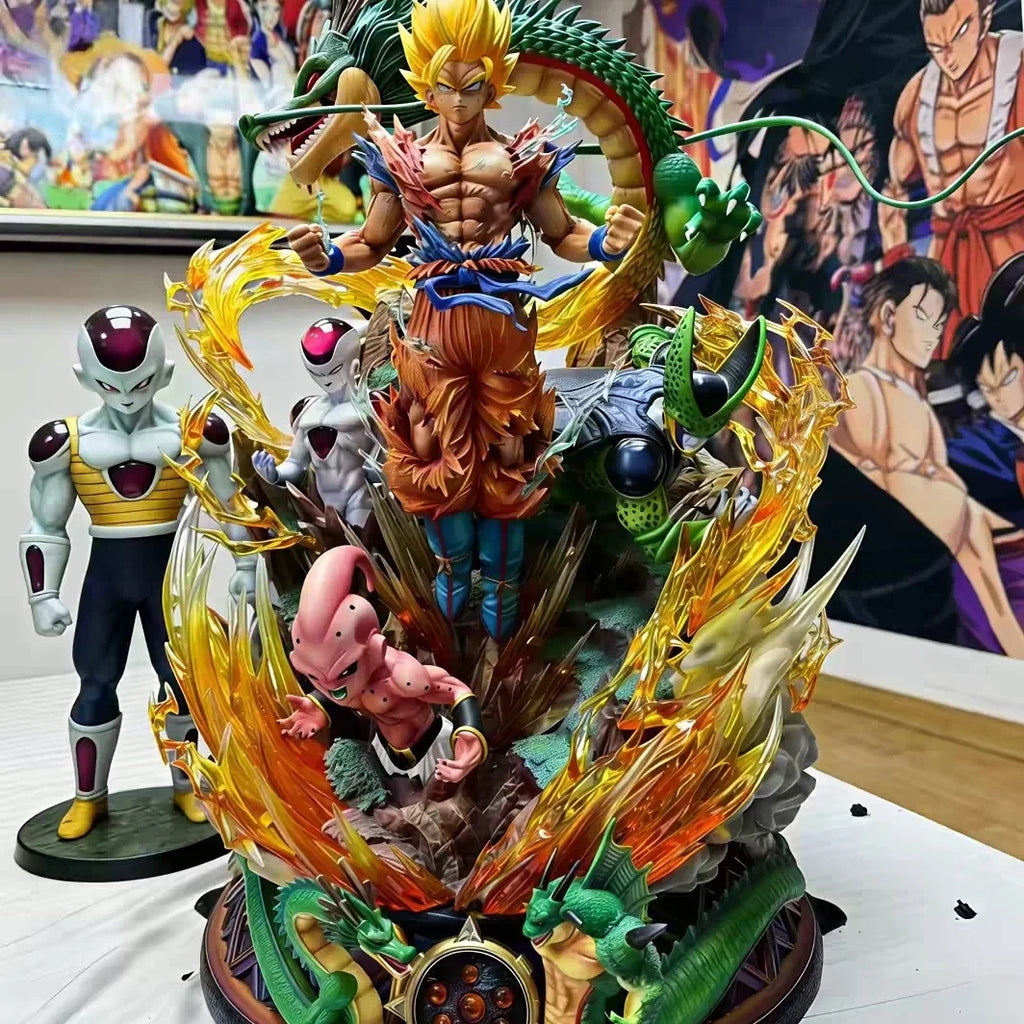 Dragon Ball 6th Anniversary Goku High Quality Edition GK Muscle Dance Cloud Anime Handheld Model Statue Trendy Play Handheld