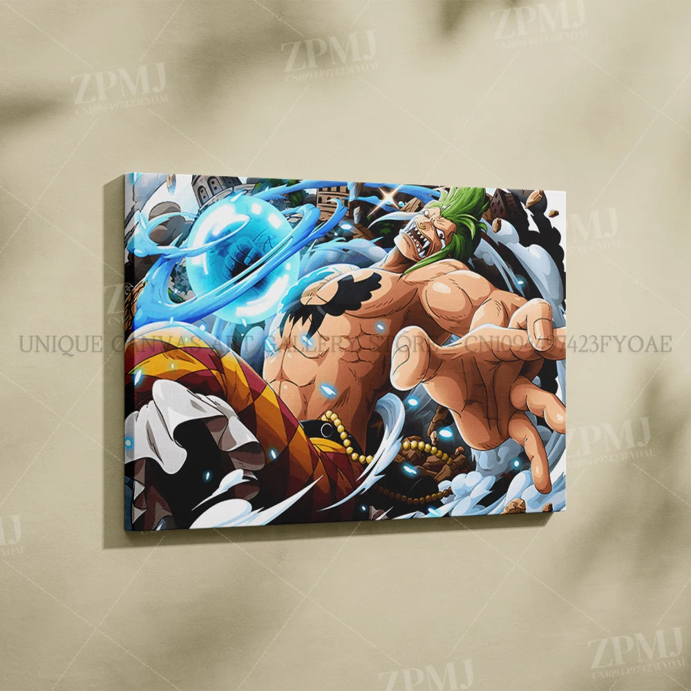 One Piece Frameless Canvas Paintings Anime Monkey D. Luffy Figures Home Decor Pictures Printed Poster For Living Room Wall Art