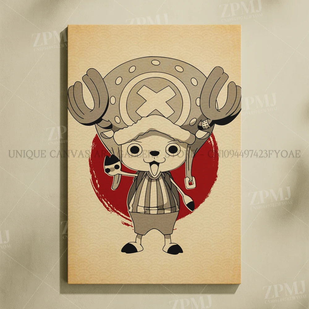 Anime One Piece Home Decoration Canvas Painting Pictures Monkey D. Luffy Figures Wall Art Prints Poster For Living Room No Frame
