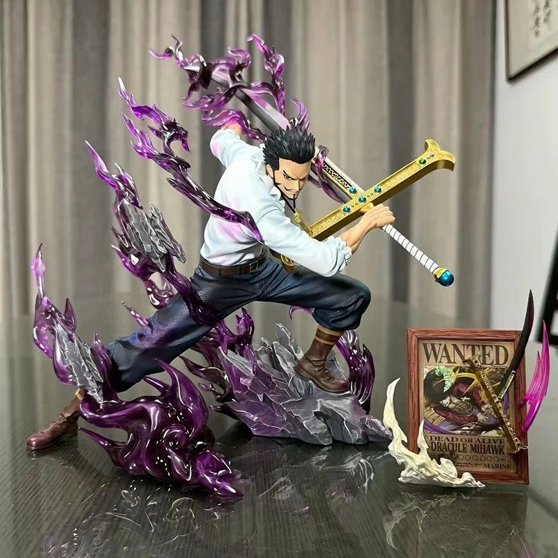 30cm One Piece Dracule Mihawk Figure One Piece Anime Figures Pvc Statue Desktop Ornament Collectible Model Toys For Gifts