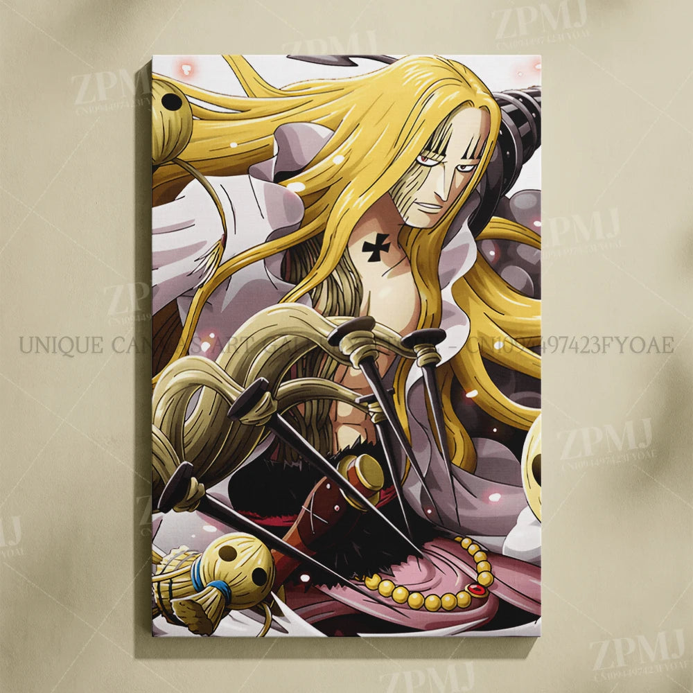 One Piece Frameless Canvas Paintings Anime Monkey D. Luffy Figures Home Decor Pictures Printed Poster For Living Room Wall Art