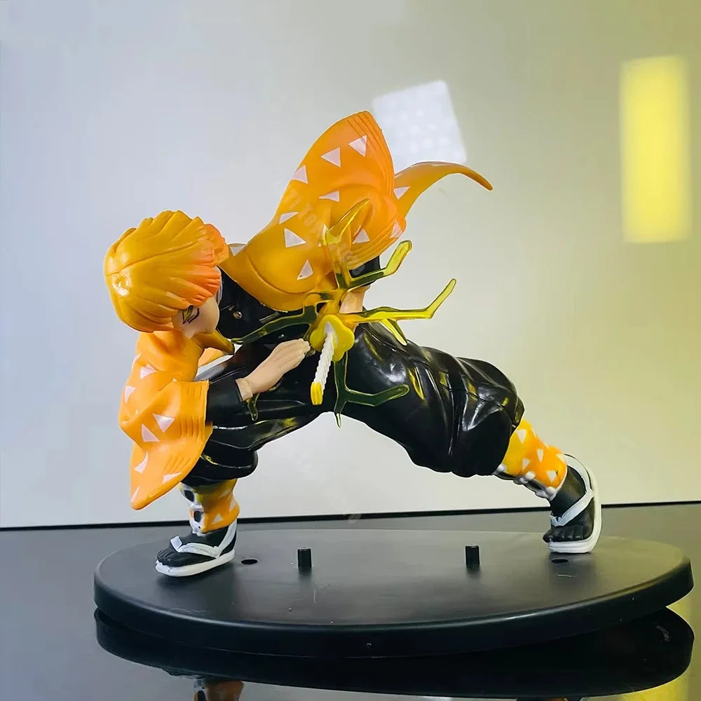 Anime Figure Tanjirou Agatsuma Zenitsu Kyoujurou Anime Model  Action Figure PVC Collection Toy for Kids Gift