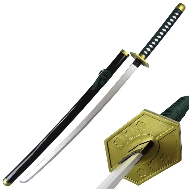 Wooden One Piece Katana Swords Real Size Japanese Anime Katana Sword Simulation Roronoa Zoro Cosplay Props Home Decorations