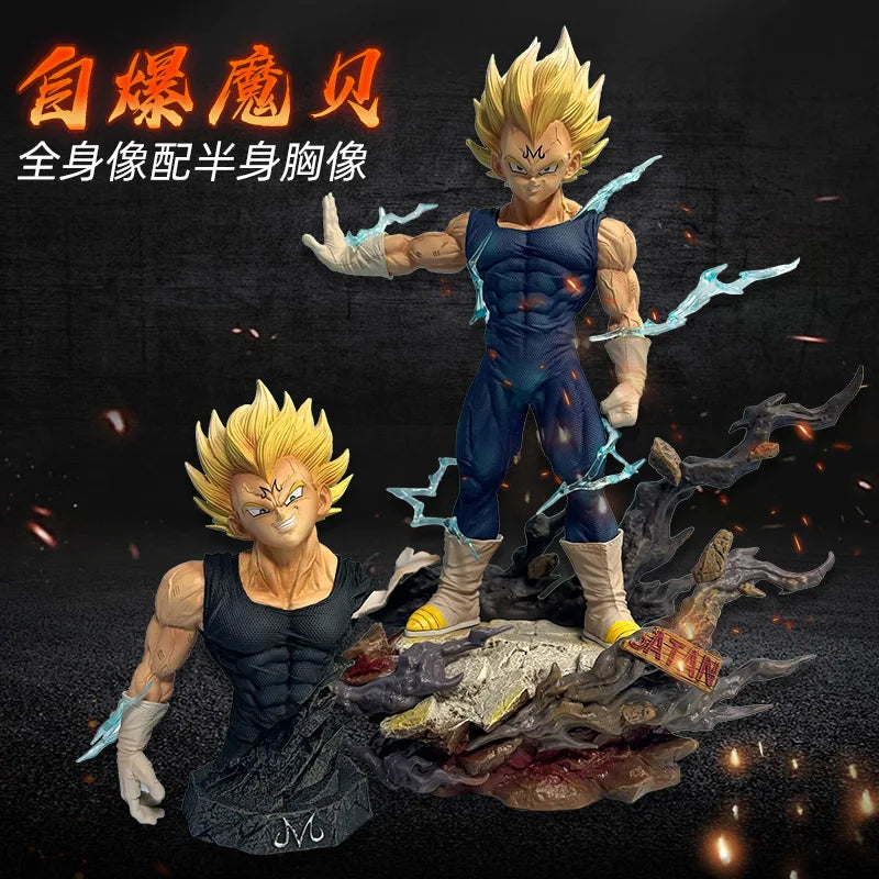 Anime Dragon Ball Super Saiyan Vegeta Hb Demonized Bust Figure Collectible Statue Model Resonance Series Shine Figure Toys Gifts