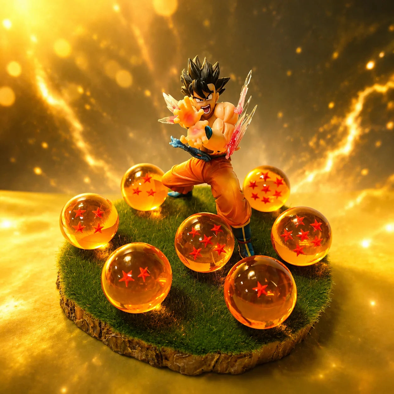 Dragon Ball Z Anime Son Goku Crystal Ball 3.5cm Dia Action Figure Dragon Ball Super DIY Model Figurine Collection Toys