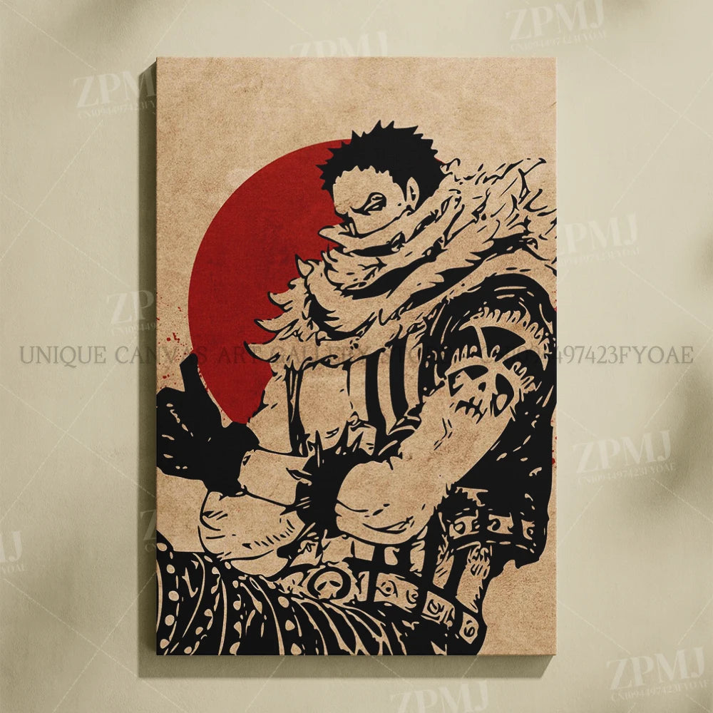 Anime One Piece Home Decoration Canvas Painting Pictures Monkey D. Luffy Figures Wall Art Prints Poster For Living Room No Frame