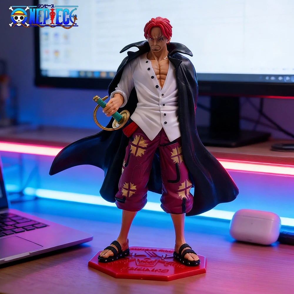 24.5cm/9.65in Anime ONE PIECE Figure Shanks Action Figures Pvc Statue Collection Model Toys Gifts