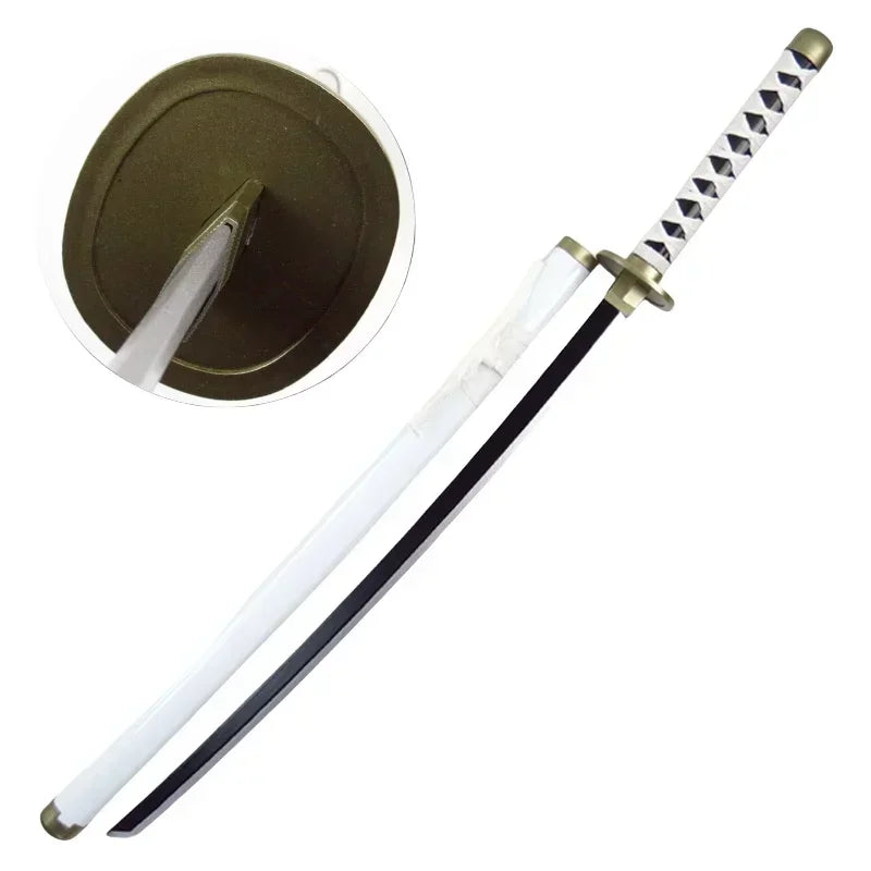 Wooden One Piece Katana Swords Real Size Japanese Anime Katana Sword Simulation Roronoa Zoro Cosplay Props Home Decorations