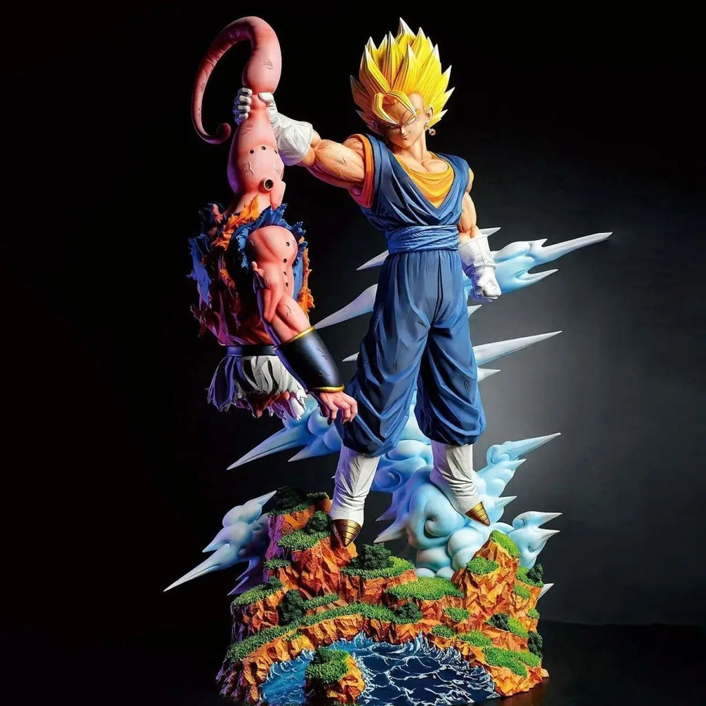Dragon Ball Z Cartoon Character Majin Buu Vs Vegetto Supports Gk Digital Pvc Statue Collection Model VF Doll Statu 33cm Cartoon