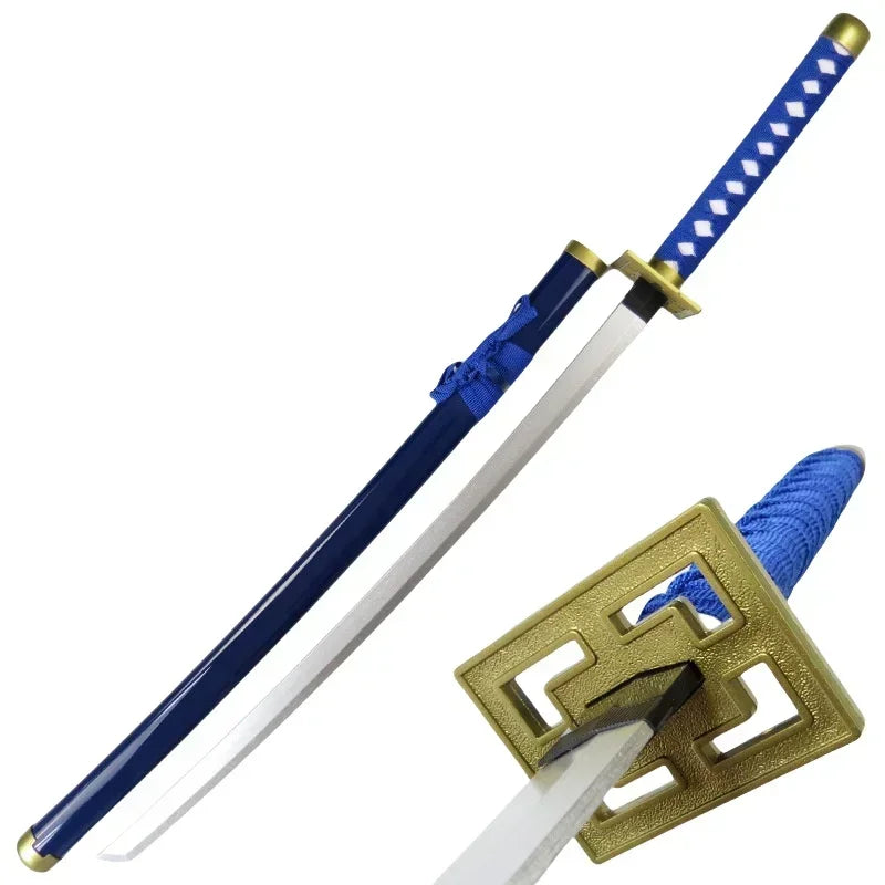 Wooden One Piece Katana Swords Real Size Japanese Anime Katana Sword Simulation Roronoa Zoro Cosplay Props Home Decorations