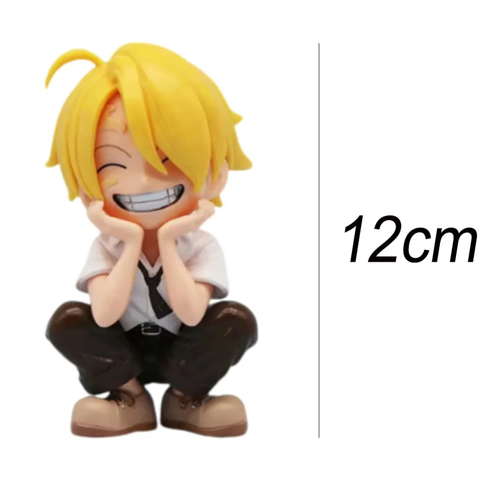Anime One Piece Monkey D. Luffy Roronoa Zoro Sanji Portgas·D· Ace Yamato Q Version Anime Figural Pvc Model SurpriseToy Xmas Gift