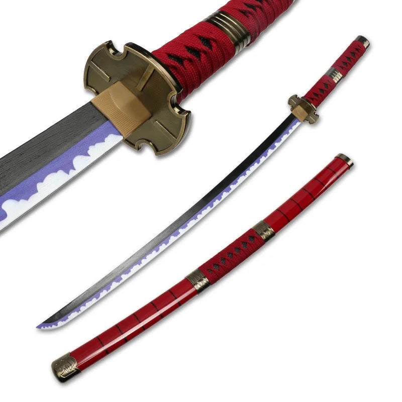 104cm Roronoa Zoro Sword Anime One Piece Cosplay Prop Knife Ninja Schwert Real Size Japanese Katana Original Samurai Sabre Toy