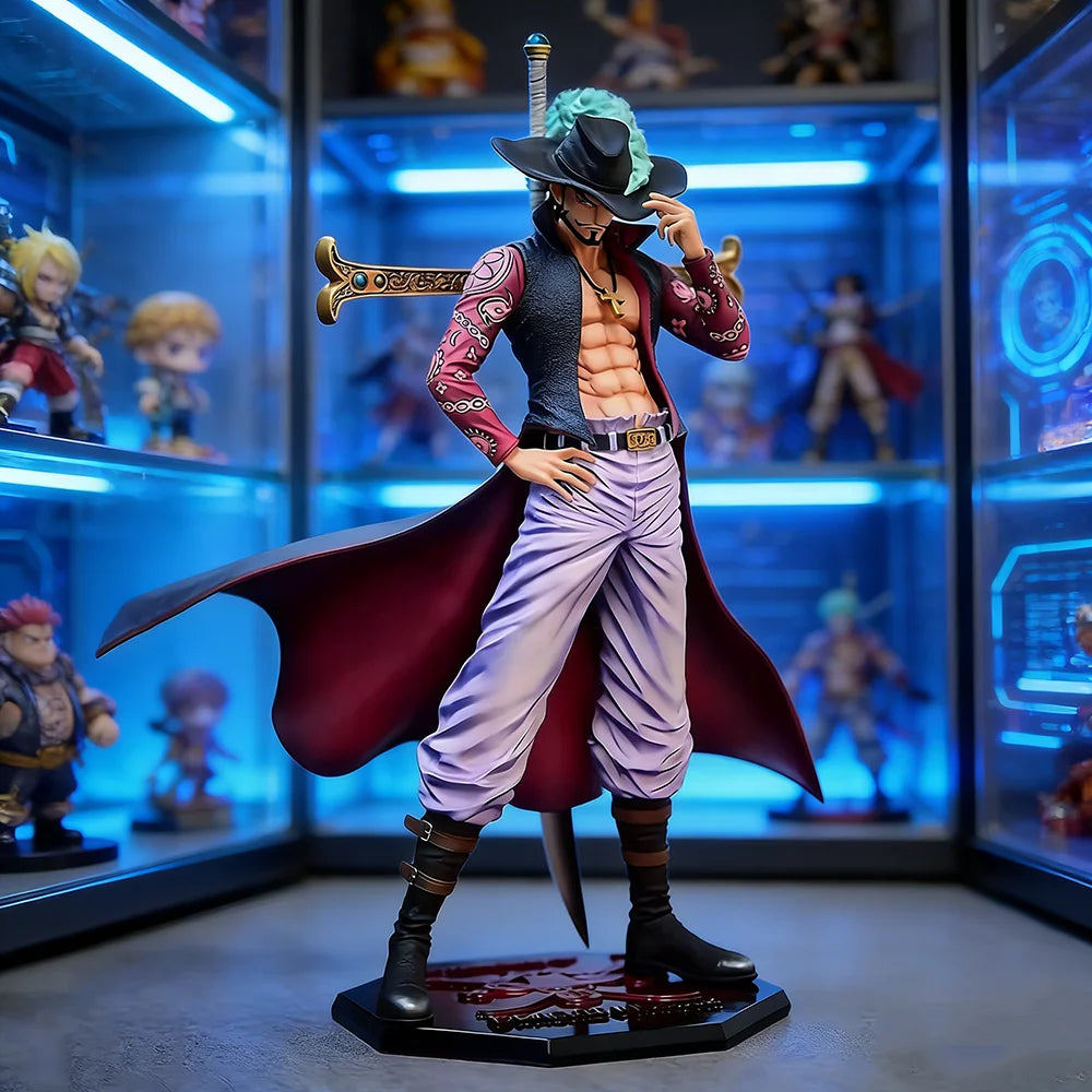 30cm/11.81in Anime One Piece Figure Dracule Mihawk Action Figures Pvc Statue Desktop Ornamen Collection Model Toys Gifts
