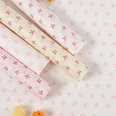 Pearl Paper (Xueli Paper) – Aesthetic Instagram-Style Gift Wrapping Paper with Elegant Bow Accents; Premium Packaging Material