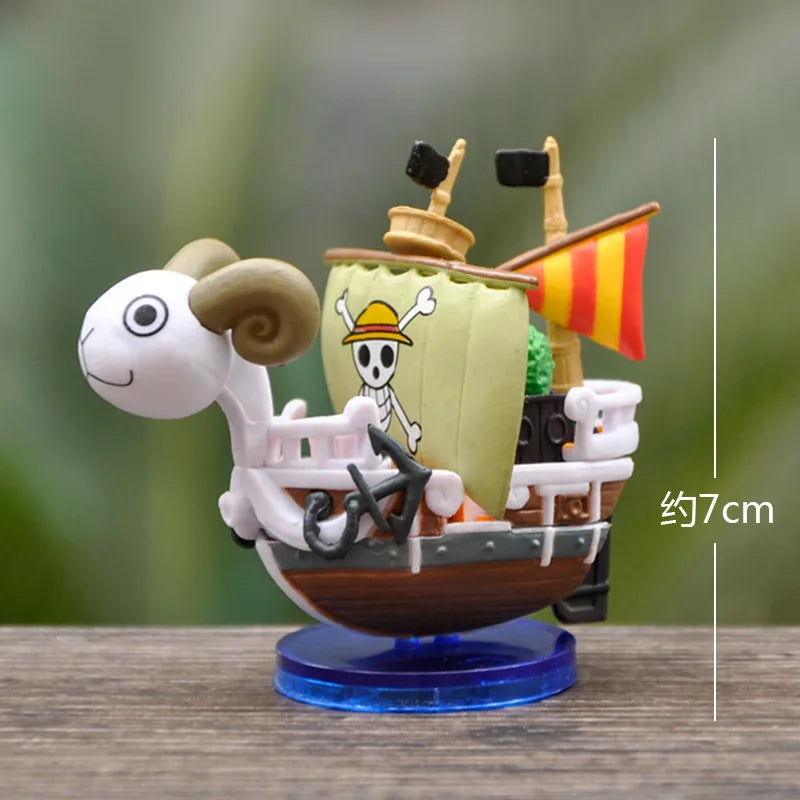 One Piece Figure Luffy THOUSAND SUNNY Going Merry Assembling Boat Model Pirate Ship Decor Boys Toys Kids Birthday Gift