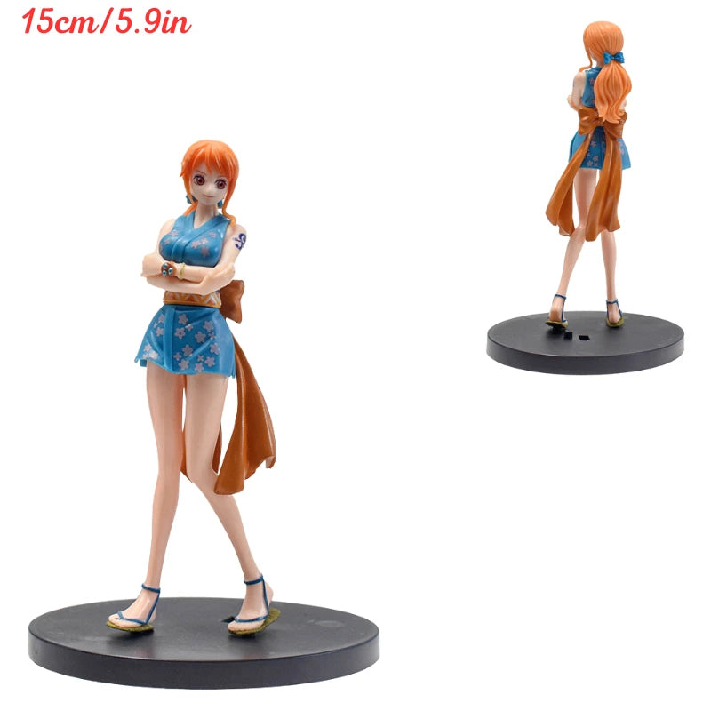 One Piece Luffy Roronoa Zoro Figure Toys Anime Portgas D Ace Vinsmoke Sanji Chopper Nami Robin PVC Figurine Model Dolls Gifts