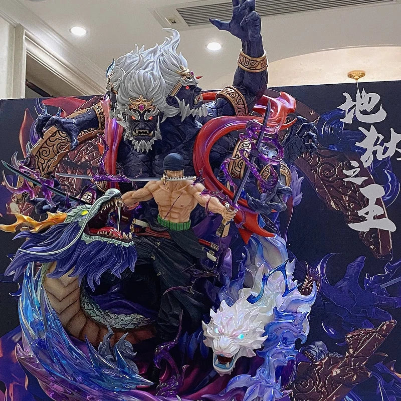 One Piece Roronoa Zoro Hell Form Action Figure Pvc Material Exquisite Details Collectible Model For Fans Anime Character Statue