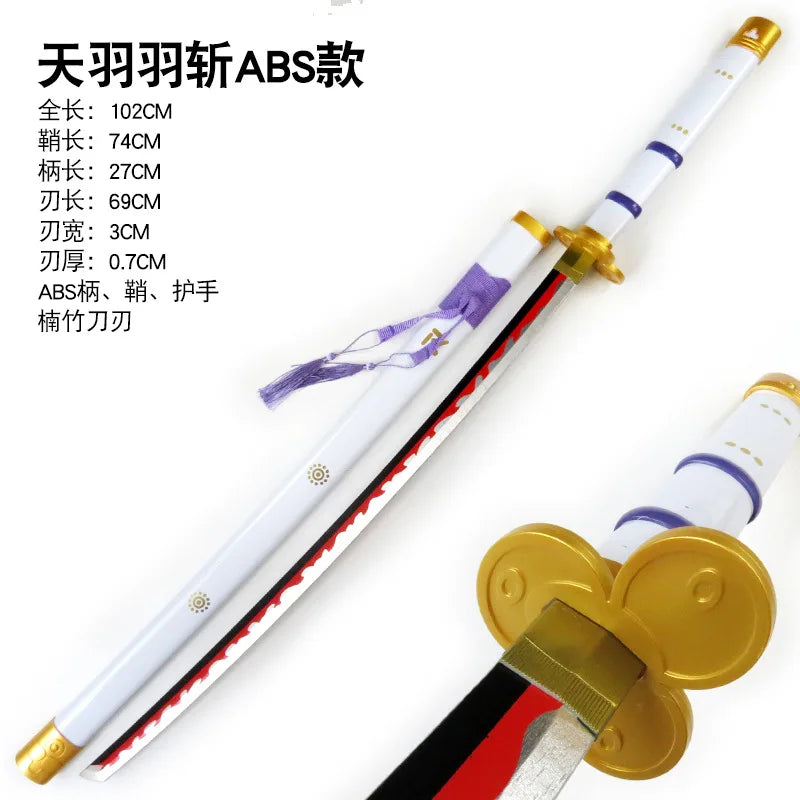 104cm Roronoa Zoro Sword Anime One Piece Cosplay Prop Knife Ninja Schwert Real Size Japanese Katana Original Samurai Sabre Toy