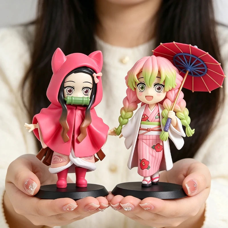 Demon Slayer I LOVE RAINNY DAY Serie Cute Tanjiro Kamado/Nezuko Kamado/Zenitsu Agatsuma Figures Blind Box Doll Action Model Toys