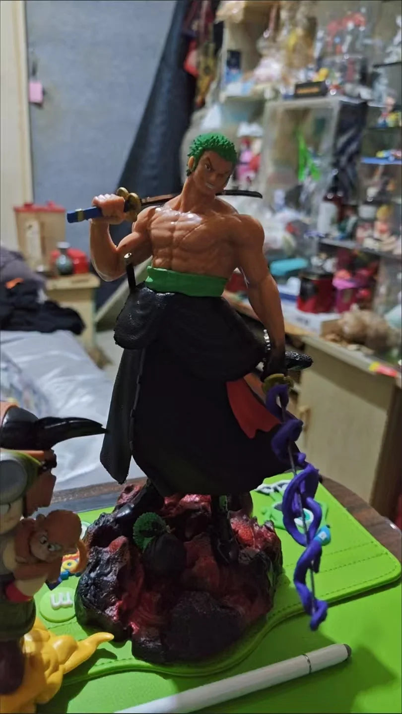 One Piece Zoro with Sword Double-Headed Eagle Enma Sword Aura Zoro High-Quality GK Figure Anime Model Desktop Statue