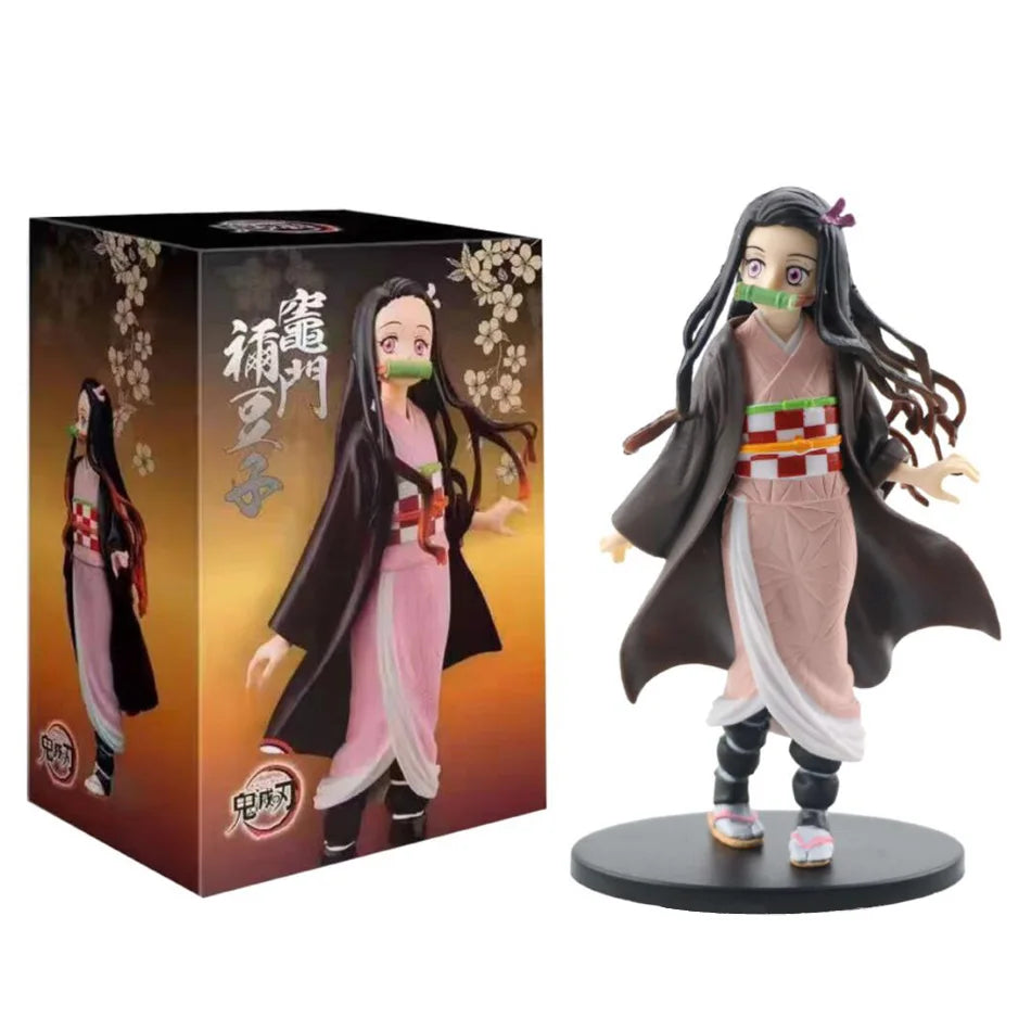 Anime 16CM Demon Slayer Kimetsu no Yaiba figure Kamado Tanjirou Action Figure Agatsuma Zenitsu Nezuko Warrior PVC Model Toys AAA