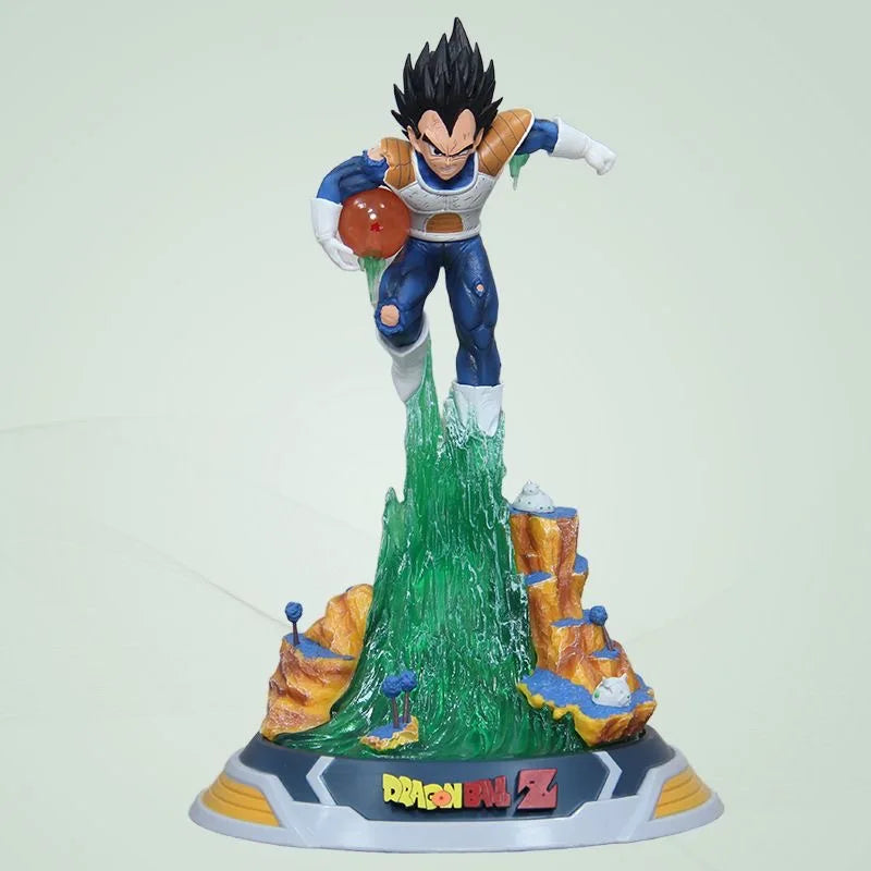 Dragon Ball Z Super Saiyan Diving Vegeta Luminous PVC Desktop Decoration Model Toy Children's Gift