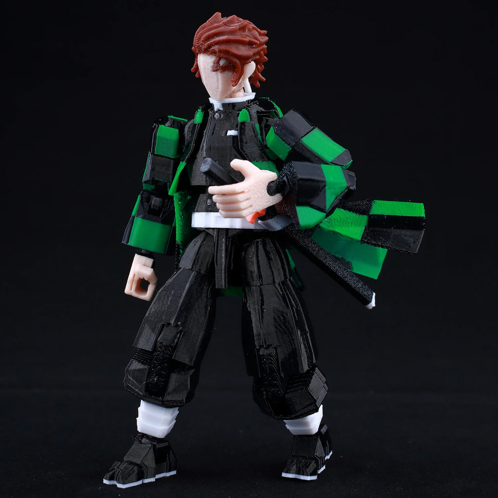 9L 3D Printed Tanjiro Kamado Demon Slayer Lucky T13 Dummy 13 Movable Shapeshift Action Figures Mannequin Toys for Anime Fans