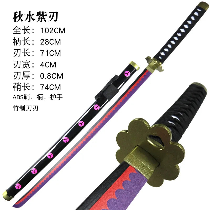 104cm Roronoa Zoro Sword Anime One Piece Cosplay Prop Knife Ninja Schwert Real Size Japanese Katana Original Samurai Sabre Toy